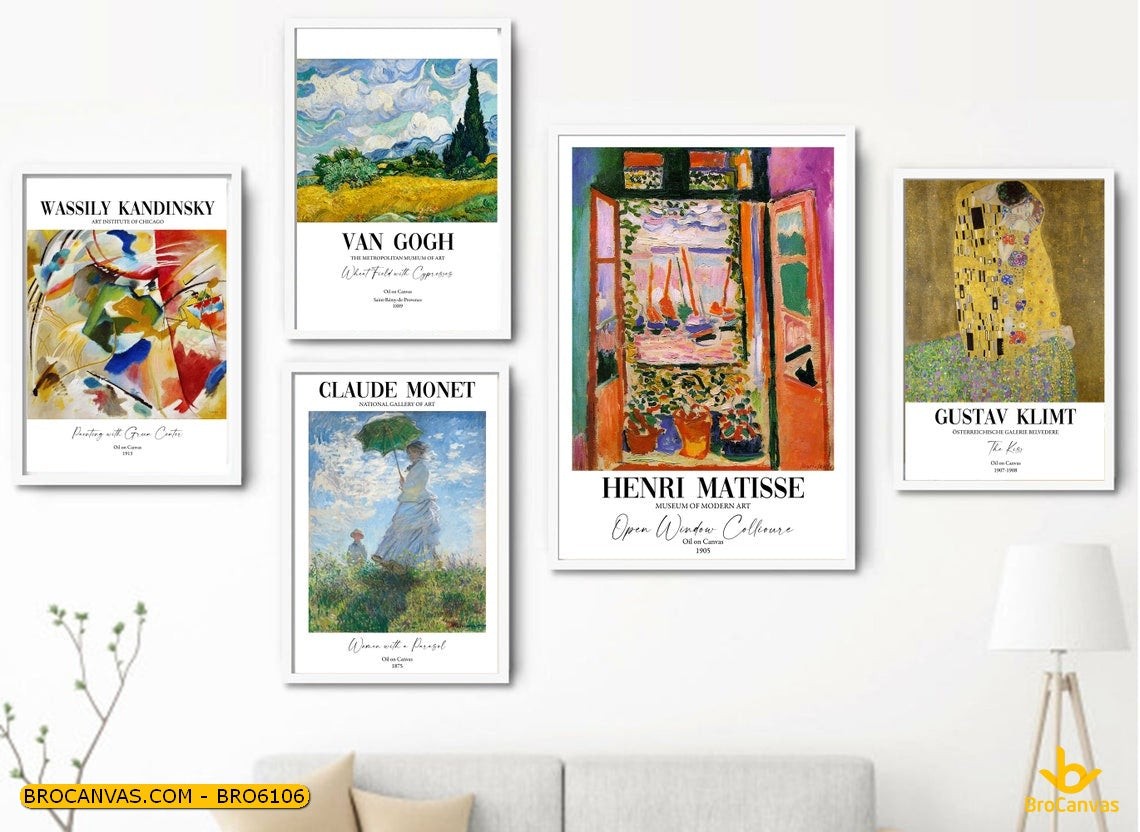 BRO6106 Bo Tranh Treo Tuong Boho Art 5 Tam Matisse Printable Van Gogh Kandinsky Klimt Monet.jpg