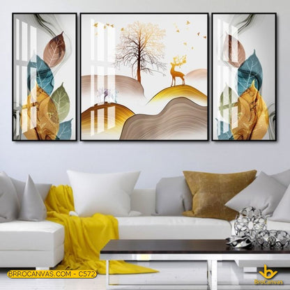 Tranh Tráng Gương TP HCM Sang Trọng - Hiện Đại Nhất Kích Thước (40x80cm(2),80x80cm) C572