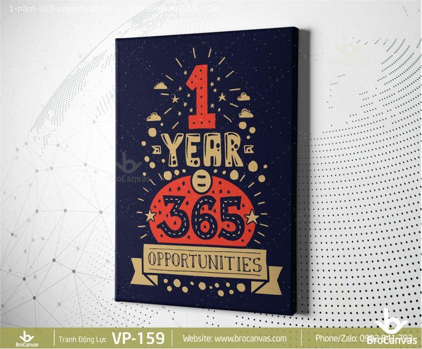 Tranh Canvas Động Lực: “1 Năm 365 Opportunitues” VP-159