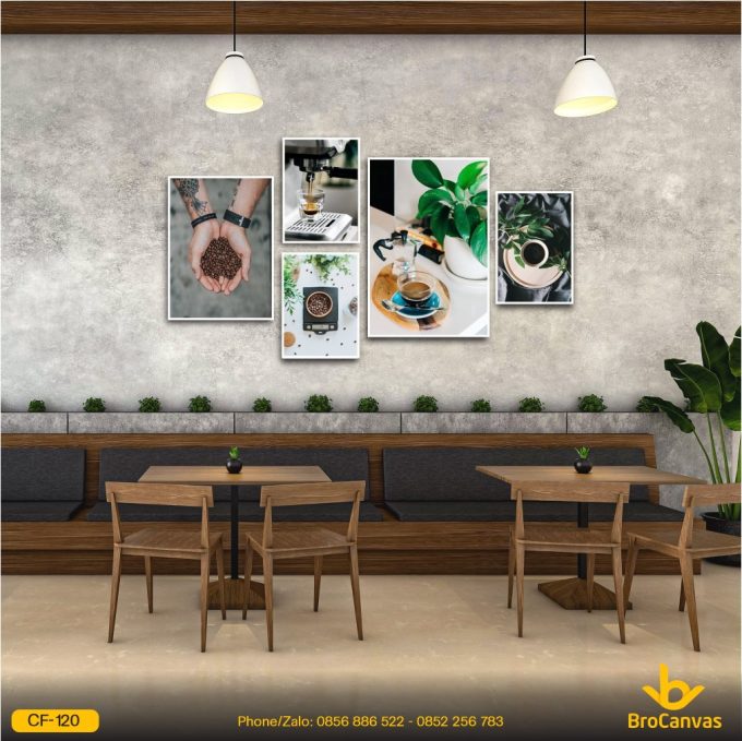 Tranh Canvas Cafe Bộ Nghệ Thuật Cafe CF 120