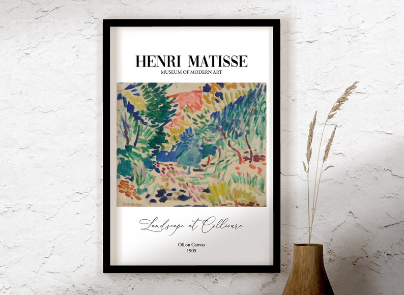 BRO6109 Bộ 5 Tranh Mùa Hè Collioure, Cửa Sổ Xanh, Nghệ Thuật Treo Tường Có Thể In Của Henri Matisse, Tải Xuống Matisse, Cô Gái đang đọc, Japonaise (4)