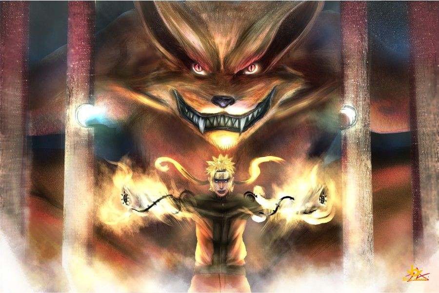 Hình ảnh Naruto Và Thần Thú Cử Vĩ Hồ