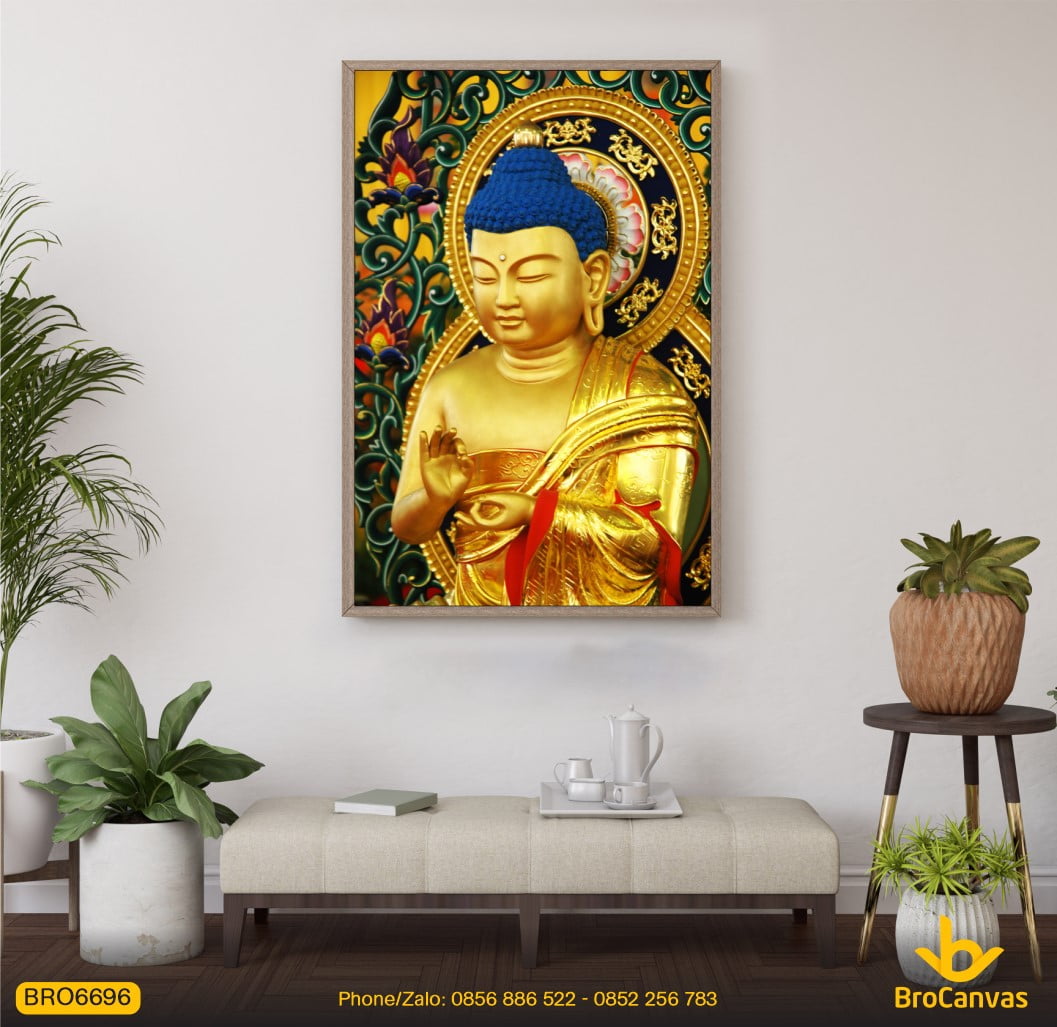 Tranh Phật Giáo Tượng phật A Di Đà BRO6696