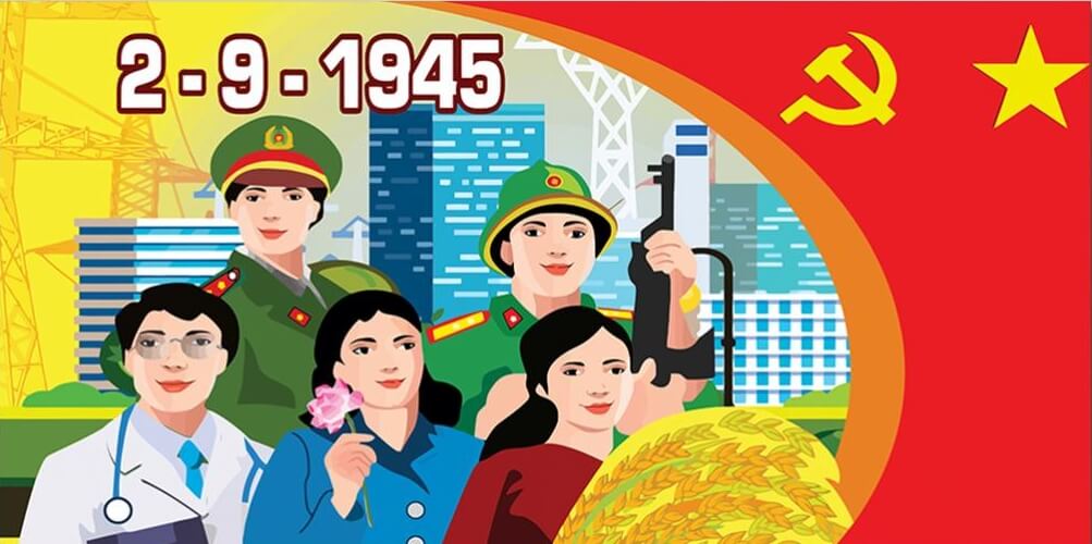 Nhân dân mừng ngày lễ Quốc Khánh Nước Cộng Hòa Xã Hội Chủ Nghĩa Việt Nam