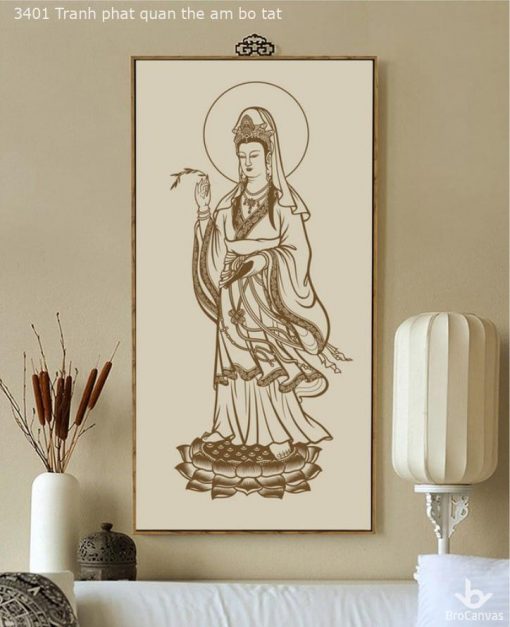 Tranh Phật Quan Thế Âm Bồ Tát BRO3401