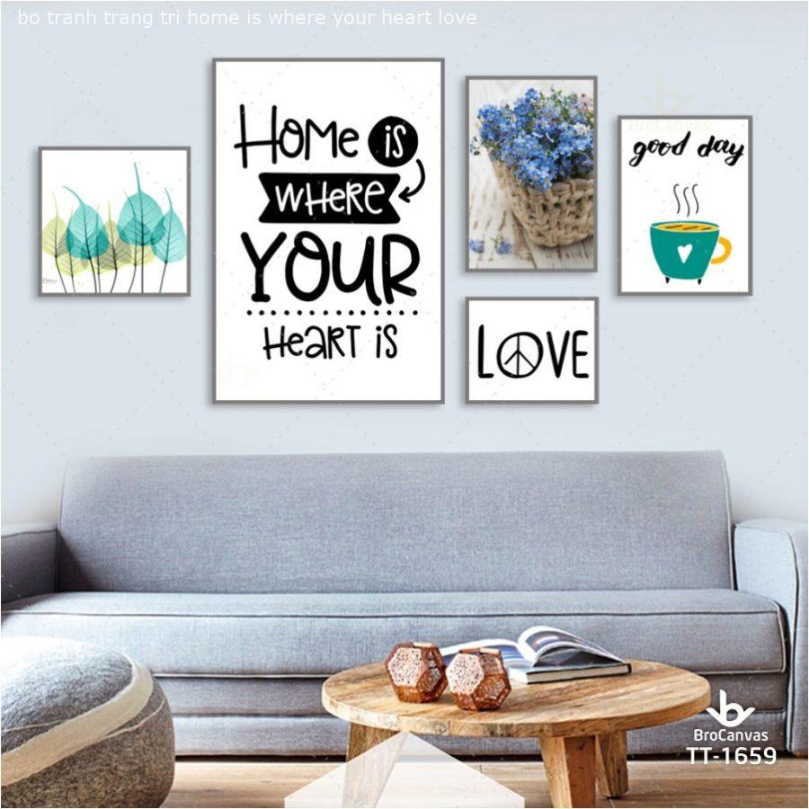 Bộ Tranh Trang Trí “Home Is Where Your Heart Love” TT-1659