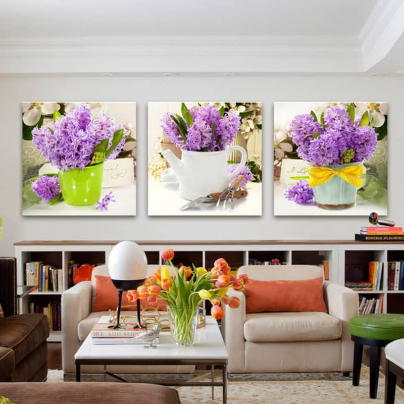 BRO5319  Tranh Canvas Hoa Lavender Tím Đẹp Ngọt Ngào