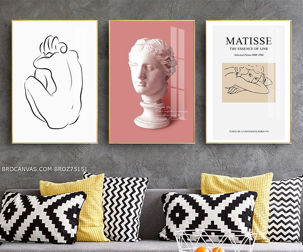 BROZ75151 Tranh Tối Giản Phong Cách Minimalism Matisse