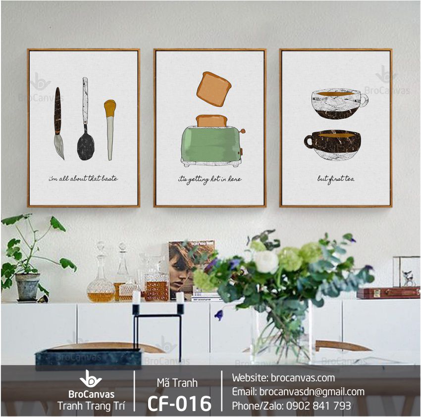 Tranh trang trí cafe: "decor quán cà phê đẹp" cf-016