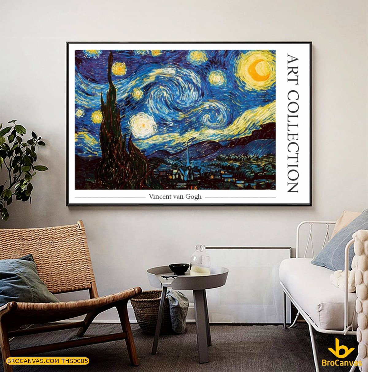 THS0005 Bức Tranh Đêm Đầy Sao Họa Sĩ Van Gogh