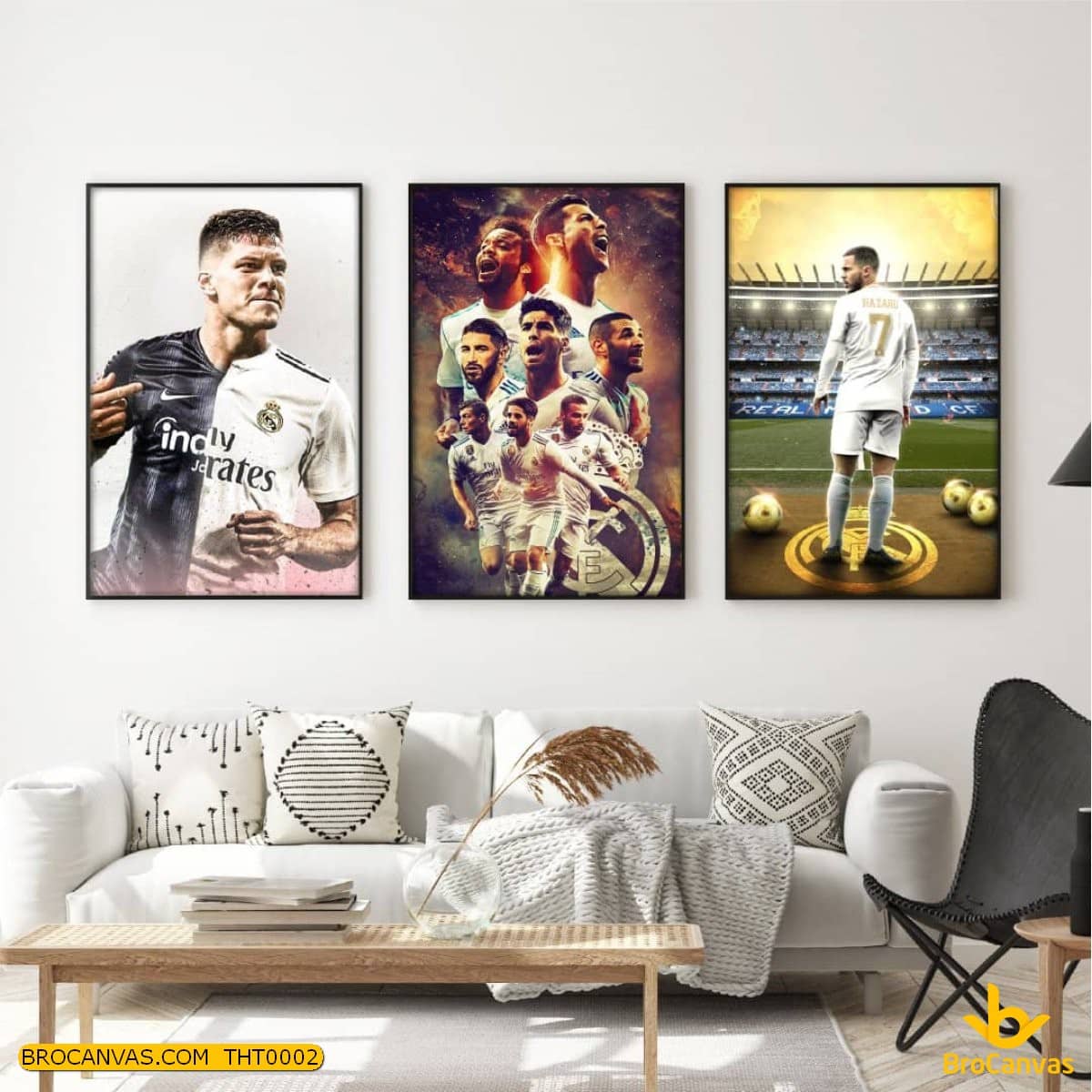 THT0002 Bộ Tranh Canvas Cầu Thủ Luka Jovic Và Đội Bóng Real Madrid