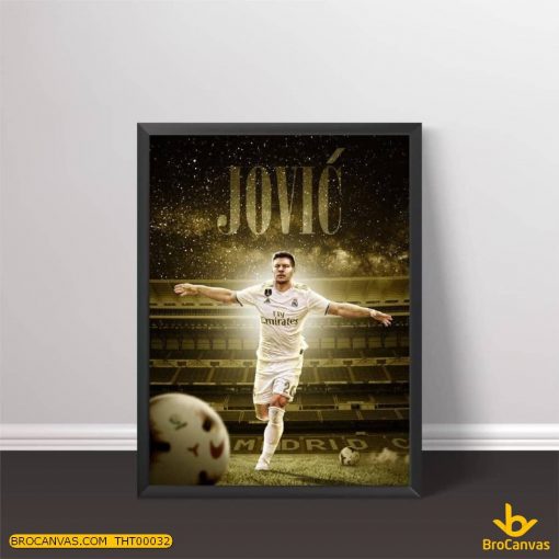 THT0032 Tranh Tiền Đạo Số 16 Luka Jović Câu Lạc Bộ Real Madrid