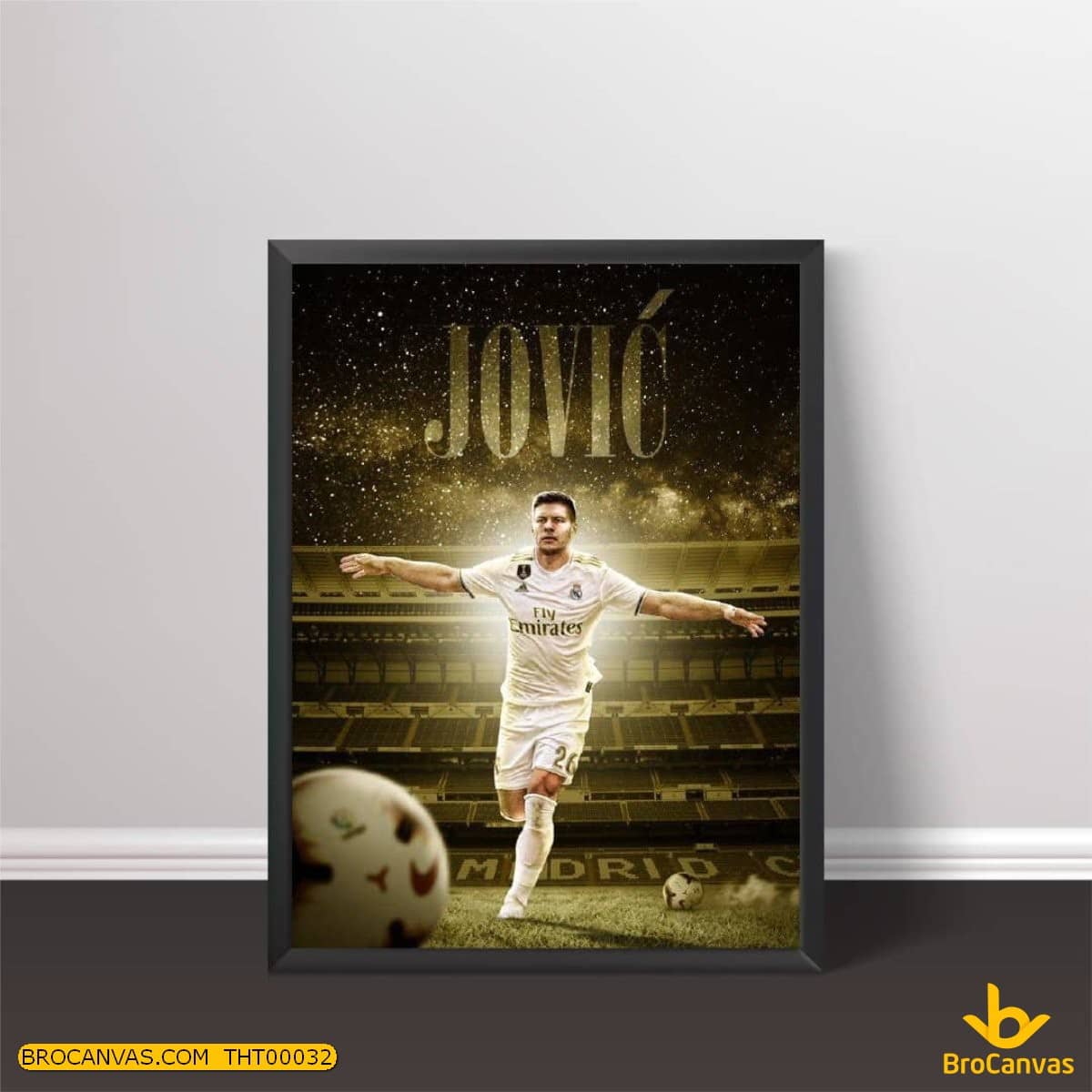 THT0032 Tranh Tiền Đạo Số 16 Luka Jović Câu Lạc Bộ Real Madrid
