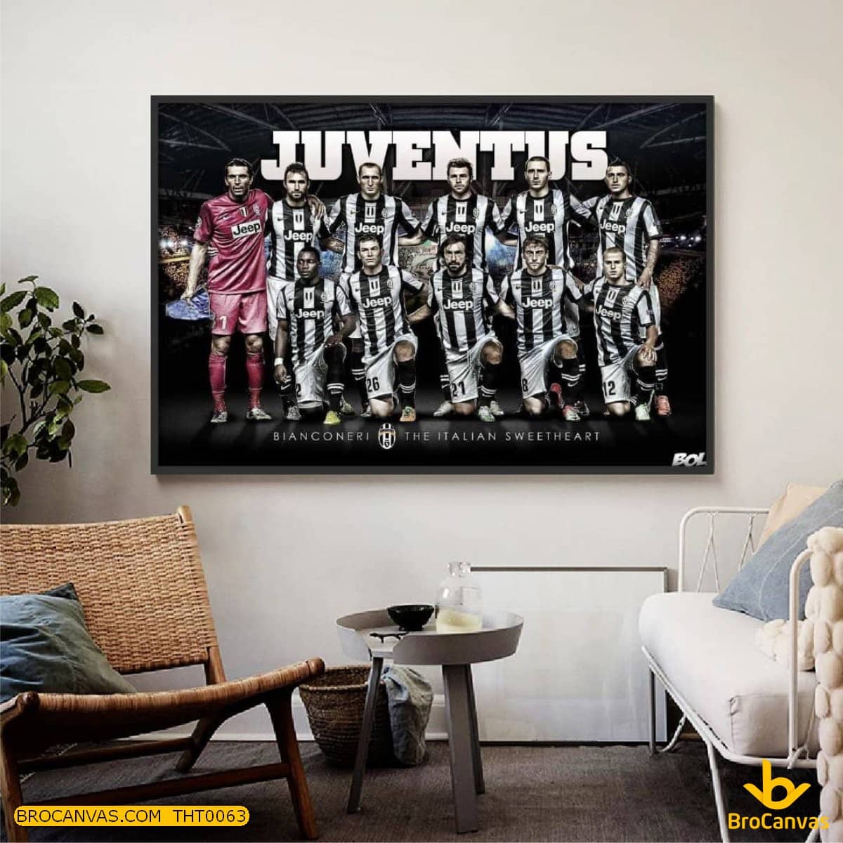 THT0063 Bức Tranh Đội Hình Huyền Thoại Câu Lạc Bộ Juventus