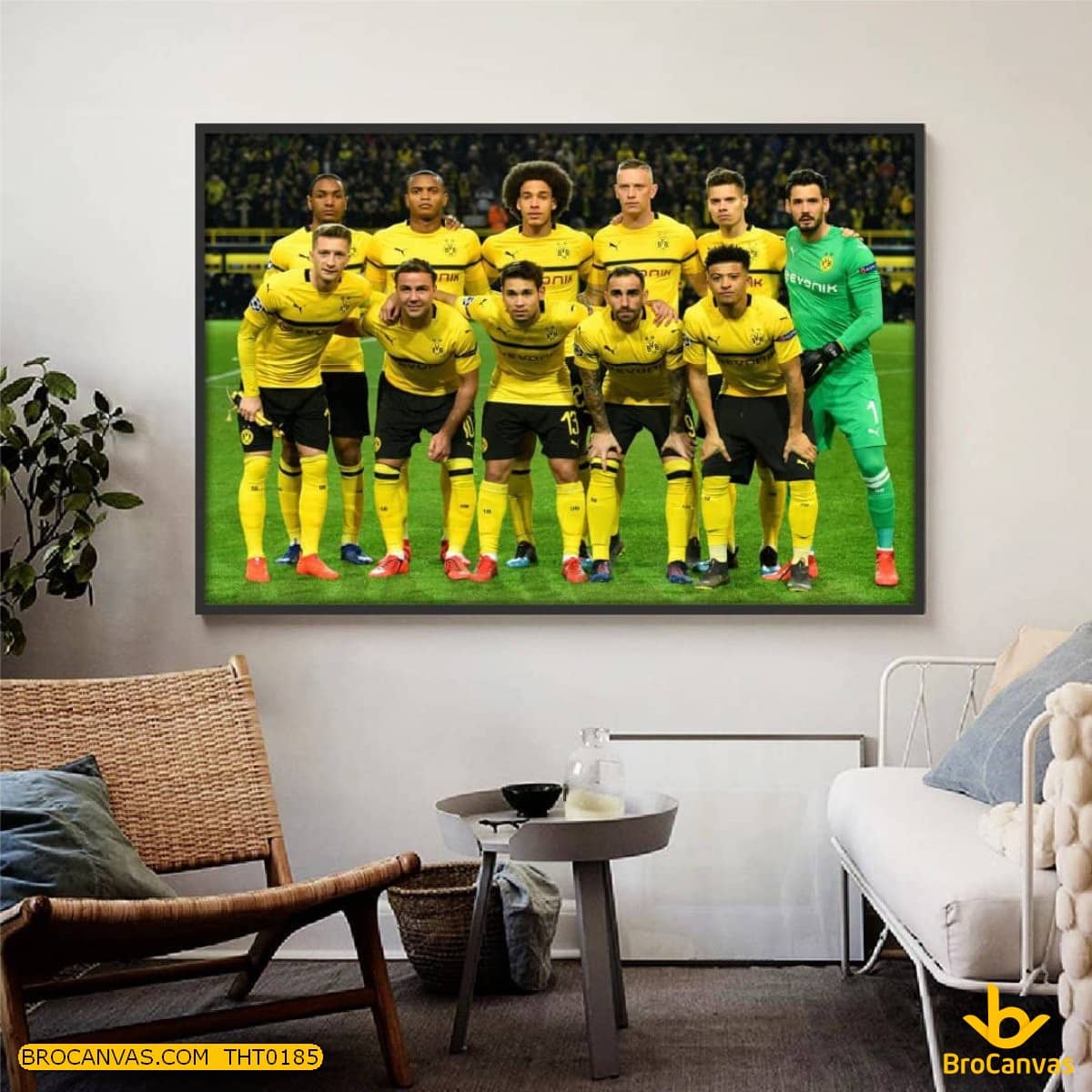 THT0185 Tranh Đội Hình Ra Sân Câu Lạc Bộ Bóng Đá Borussia Dortmund