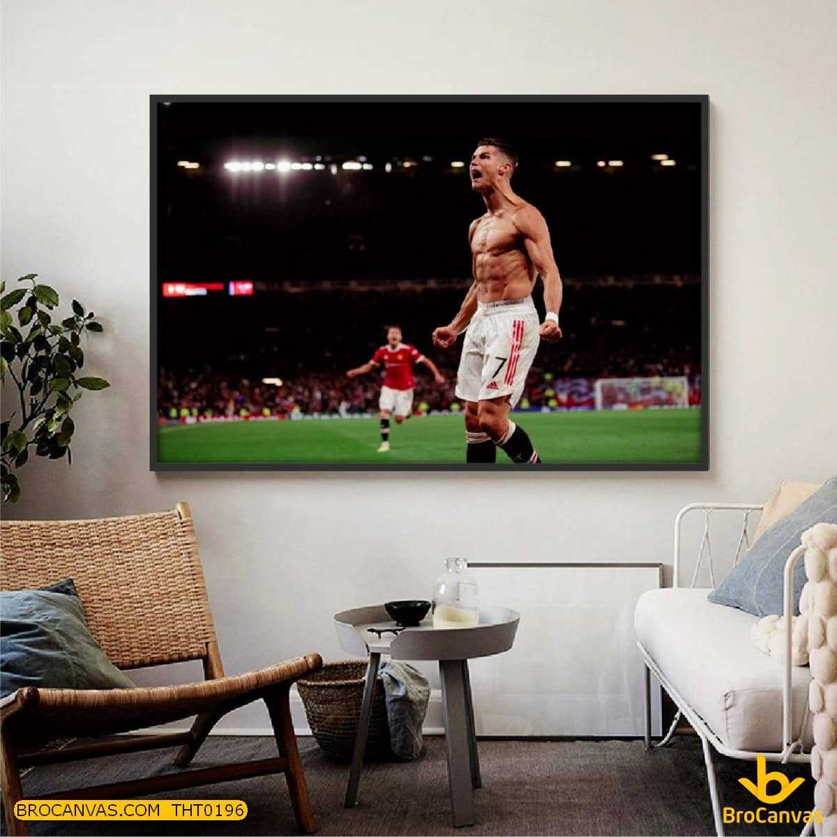 THT0196 Tranh Canvas Ronaldo Và Manchester United Chiến Thắng Villarreal