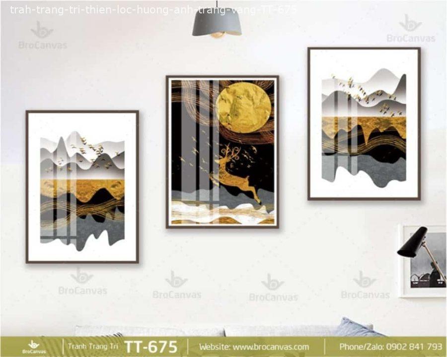 Ranh trang trí phong thủy: "thiên lôc hướng ánh trăng vàng" tt-675