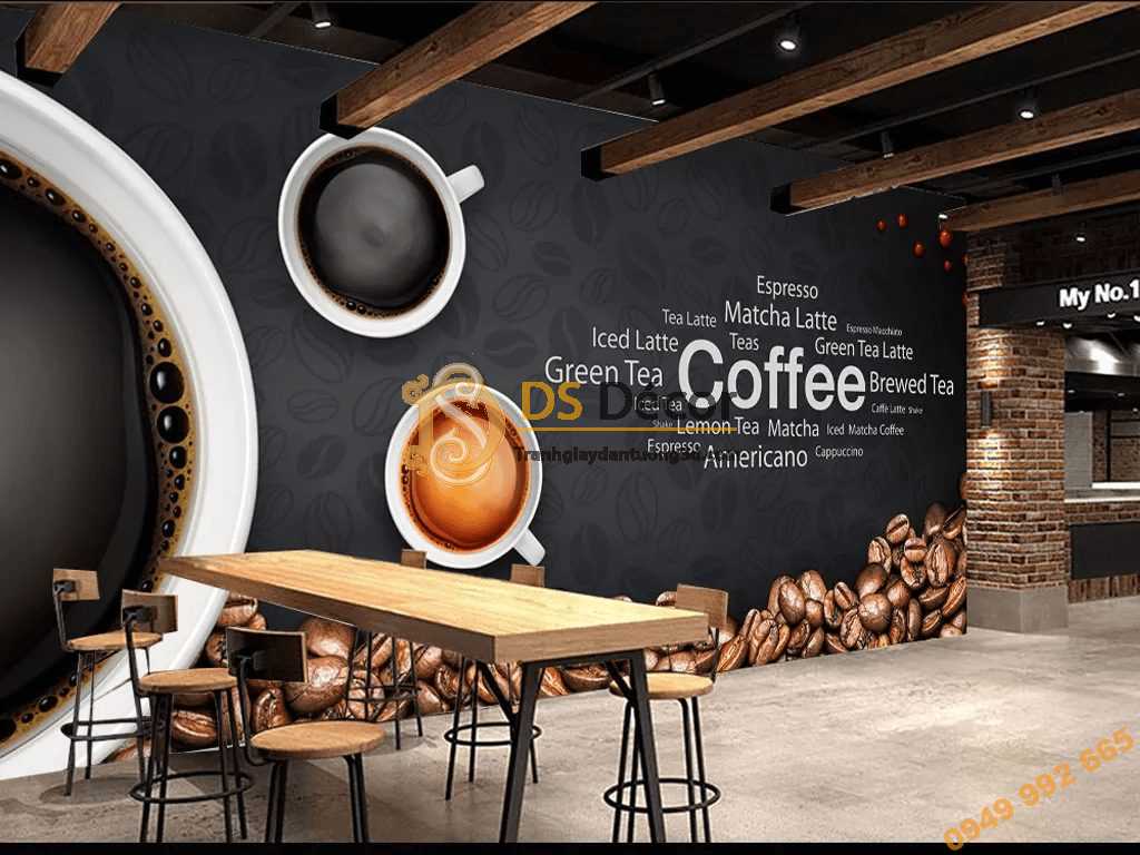 Tranh dán tường quán cafe đẹp nhất