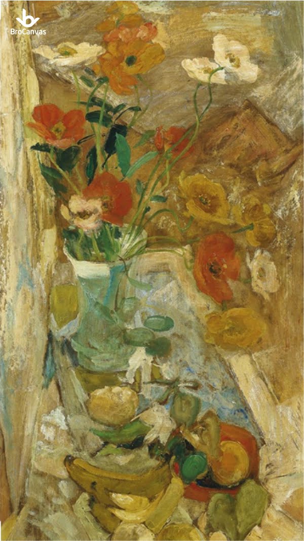 Một bức tranh khác với chủ đề tĩnh vật và hoa của họa sĩ được bán với giá 933 triệu đồng