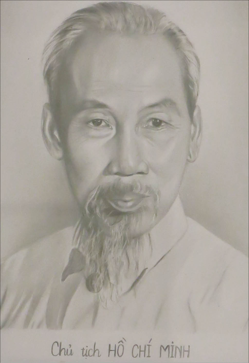 Drawing Uncle Hos portrait  How to draw Uncle Ho simply đơn  YouTube