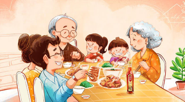 Vẽ tranh đề tài Gia đình Bữa cơm sum họp ấm áp bên ông bà How to draw family YouTube