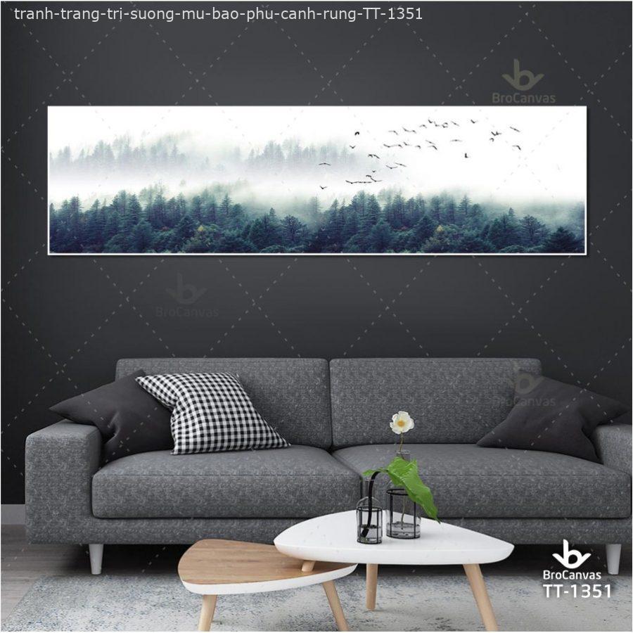 Tranh trang trí: "Sương mù bao phủ cánh rừng" TT-1351