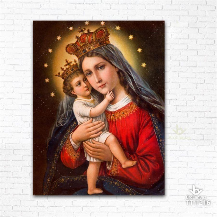Tranh thiên Chúa: “Đức Mẹ Và Chúa” TT-1216