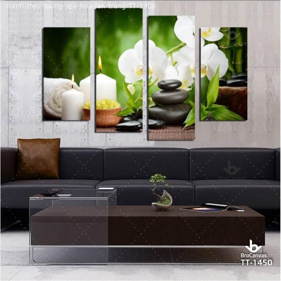 Tranh treo tường spa: “Hoa lan trắng tuyệt đẹp” TT-1450
