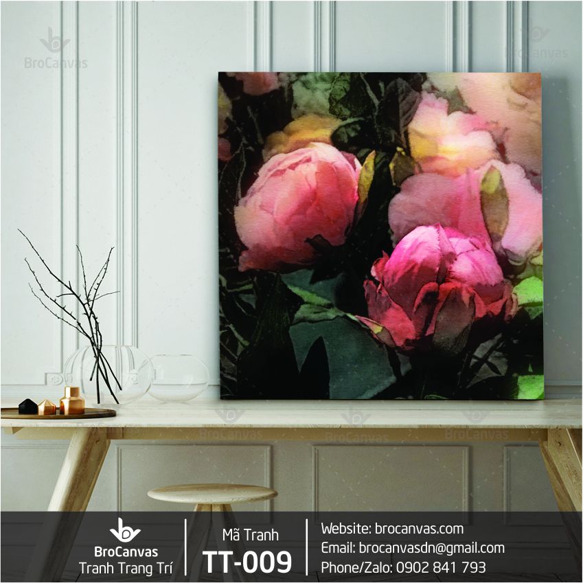 Tranh Trang Trí Hoa: “Hoa Hồng Đỏ” TT-009