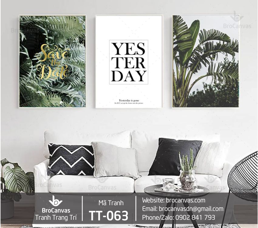 Tranh Trang Trí: “Bộ 3 Yes Ter Day” TT-063