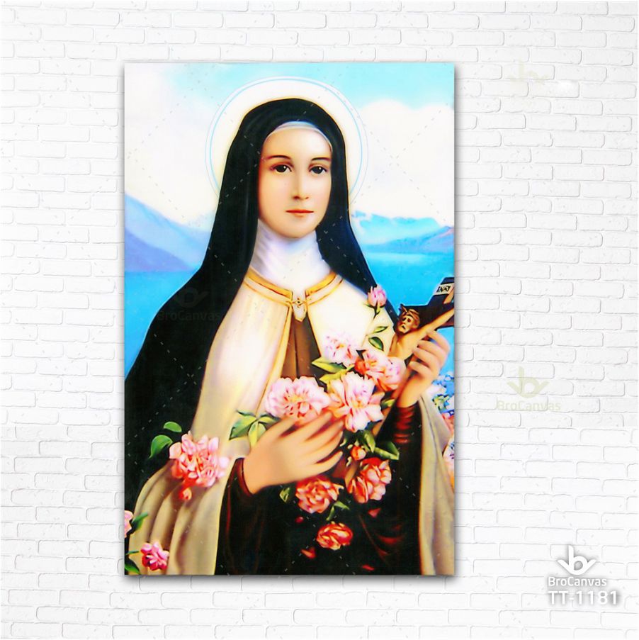 Tranh Công Giáo: “Đức Mẹ Và Bó Hoa” TT-1181