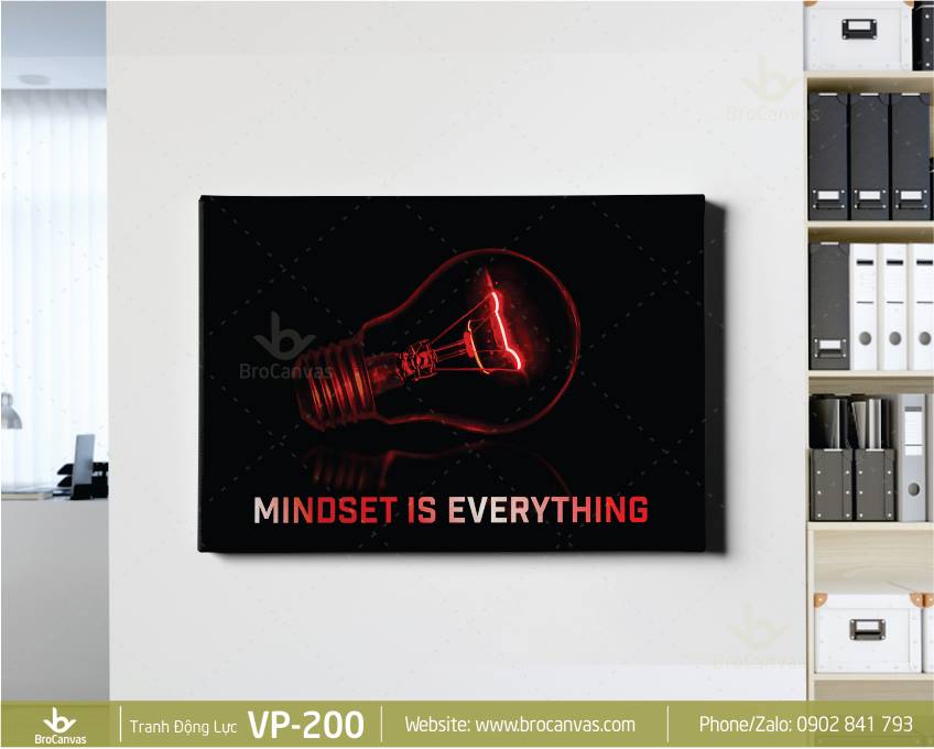 Tranh Canvas Động Lực: "Mindset Is Everything" VP-200